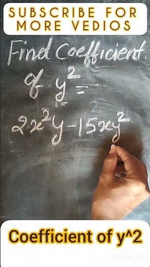Coefficient of y^2 ll Find the Coefficient #shorts #viral #youtubeshorts
