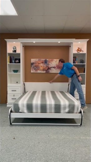 Folding desk Murphy bed style 143-1125 #MurphyBed #MurphyBedWithDesk #WallBed #WWBeds