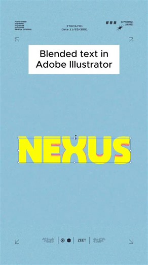 ZEET | Designers - create this blended text effect in Adobe Illustrator. . My Type City typography course and effects vault is available now!... | Instagram