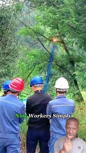 you can cut trees now without going close to them #china #chinesetechnology