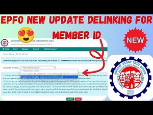 EPFO NEW UPDATE MEMBER ID DELINK | Delink pf member id online #epfo #pf #epf #uan