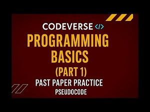 Programming/Pseudocode Basics (Part 1) | O/A Levels CS