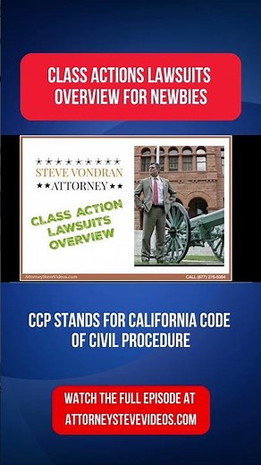 Class Actions Lawsuits Overview for Newbies by Attorney Steve®