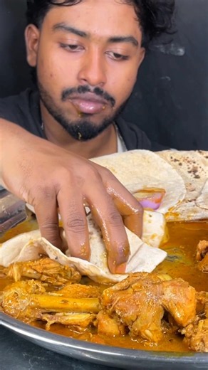 roti & chicken leg piece eating 🤤🔥 #mukbang #asmr #shorts #food #eating #challenge #roti