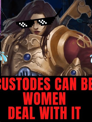 Games Workshop Doubles Down On Injecting Woke Feminism Into Warhammer 40k Games Workshop doubled down on injecting woke feminism into the game’s lore by announcing new female Adeptus Custodes tabletop figures.In a blog post on its Warhammer Community website, Games Workshop shared new information about its new Legio Custodes miniatures. Specifically, the company revealed a female Shield Captain miniature noting she’s the bestest evar, “All Custodians are incredible warriors, but the greatest amo