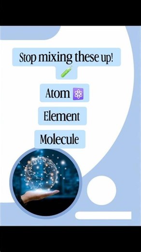 Atom vs Molecule vs Element explained in 30s! 🤯