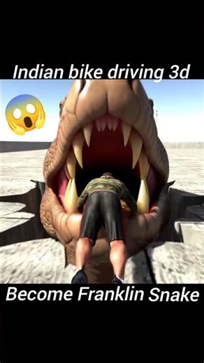 Bcome Franklin snake monster Indian bike driving 3d #ibd3d #short #gaming 🥵
