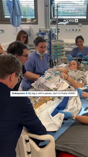 #LindseyVonn is back home in the states ❤️ The Olympic alpine ski racer took to social media to share her journey back following her crash. | Access