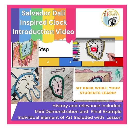 Salvador Dali Passage of Time Melting Clock Inspired Lesson Video