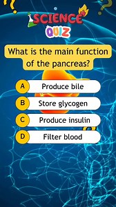 What is the main function of the pancreas? #quiz #quiztime #quizreels #popquiz #triviaquiz #generalknowledgequiz #braingame #educational #trivia #sciencequiz | Kaboom Quiz