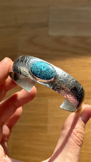 Handmade TURQUOISE bracelet ✨ jewelry making tutorial ✨ silversmithing