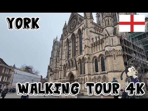 England - York - 4K Walking Tour 🌧️