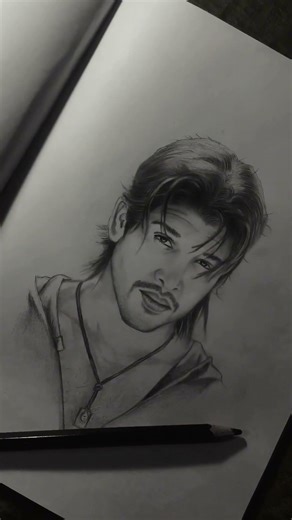 Drawing Vintage Allu Arjun – 2000s Kids Will Feel This 🖤 #art