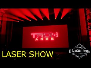 "TRON: Ares" laser show at El Capitan Theatre in Hollywood