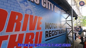 The first ever LTO Motor Vehicle Renewal Drive Thru Facility: An innovative idea from the management of LTO Region XI as a contribution in the fight against the spread of Covid-19 and the strict implementation of Anti Red Tape Act and Ease of Doing Business Act. Who can avail the MV Drive-Thru Renewal Services? Only those clients with roadworthy vehicles renewing on-time based on their regular schedule with no pending apprehension. After 3 easy steps you're all done and set to go in just 10 minu