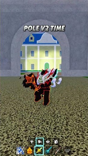 Pole v1 vs Pole v2 dama ge comparison #roblox #bloxfruits #gaming #robloxgaming #viral