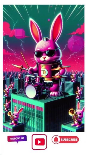 City-Block Battery Bunny | Chaos in Neon City 🐰⚡🌆