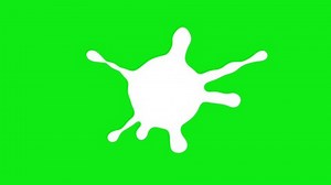 Animated green screen paint splatter
