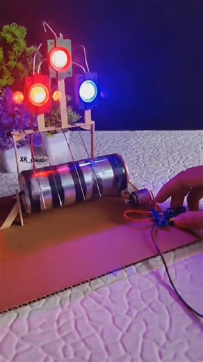 DIY Rotating DJ Light 💃✨ | DC Motor Project Using Bottle #Shorts #scienceproject #skid