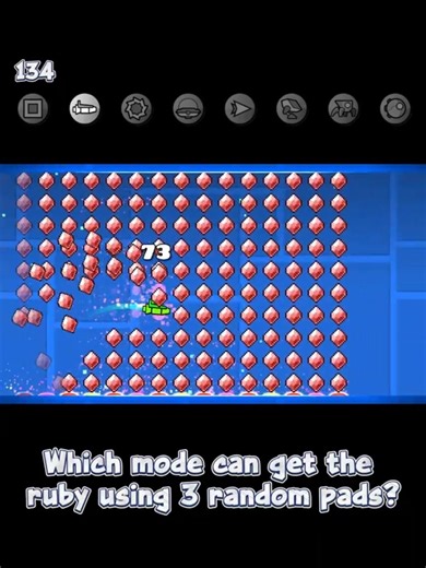 Which mode can get the ruby using 3 random pads? #geometrydash #shorts #viralshorts