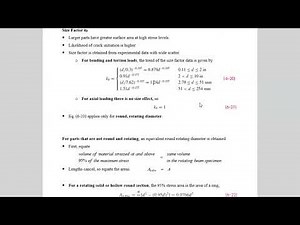 Machine Design Lec25 Ch06 Fatigue Failure 6: Modifying Factors