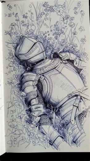 knight sketches from Pinterest 💗🥺#art #aestheic #pinterest #sketch#couple#knight