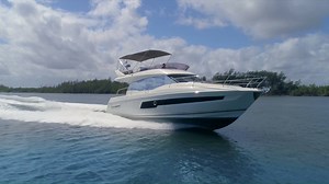 Catch a glimpse of the NEW Prestige 460 -- offering a contemporary and timeless design. #PrestigeYachts #Prestige460 #YachtDesign | Prestige Yachts