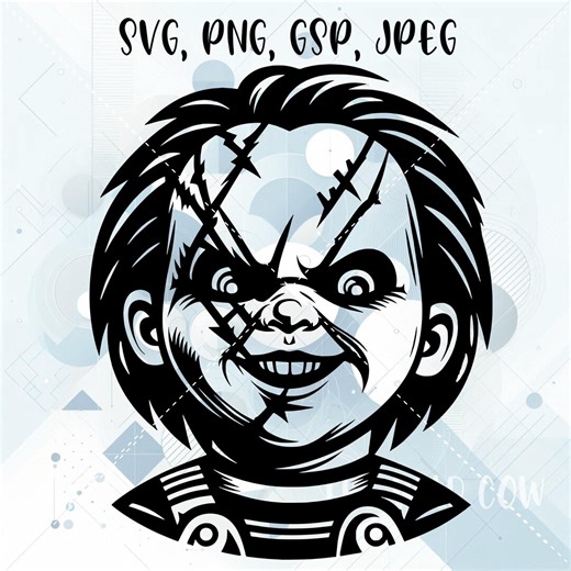 Chucky SVG for Silhouette, Cricut, Print and Cut, Laser Engrave, Vector Image, Vinyl Cut File, Halloween SVG, Clipart, Scary SVG, Digital - Etsy