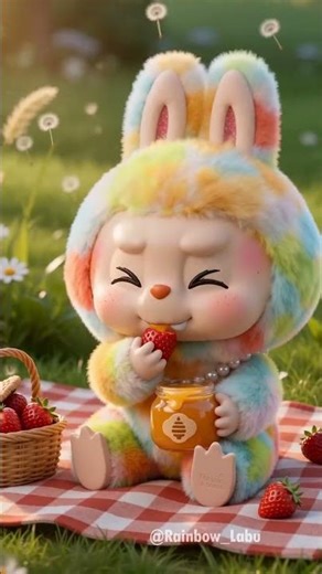 Labubu’s Tiny Picnic Party! 🌈🍰
