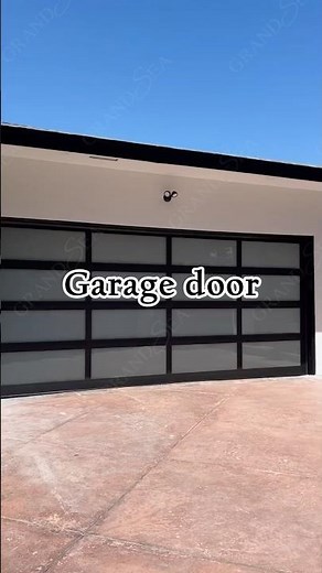 American modern customized automatic insulated black aluminum sectional frosted glass garage doors