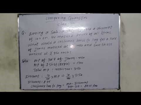 Comparing Quantities Important Question!!! Class 8