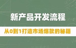 【产品管理】实战教程：新产品开发流程，从0到1打造市场爆款的秘籍