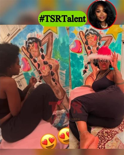 The Shade Room on Instagram: "#PressPlay—#TSRTalent: C’mon multi-hyphenate!🙌🏾 #SummerWalker was captured flexing her painting skills as she wears many hats.🔥 Her man also couldn’t help but gas up her artistic skills.👏🏾😭 (📸: @gettyimages) ✍🏾:#TSRStaffJR"