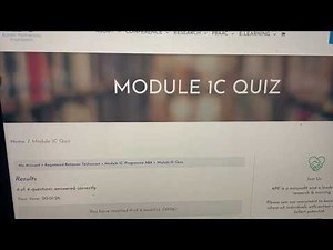 APF free RBT exam module 1C 40 hours training