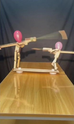 Balloon Popping Machine! Satisfying Wooden Mechanism 🔧🎈