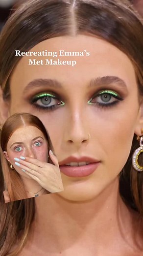 Recreating Emma’s Met Makeup Tutorial | Green Screen Look