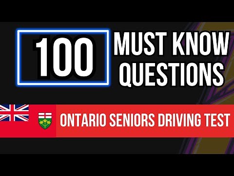 Ontario Seniors Driving Test 2025 (100 Must Know Questions)