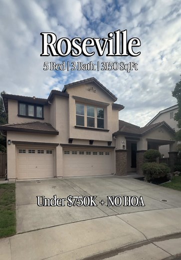 Move-In Ready Roseville Home for Under $750,000 — 5 Bed, 3 Bath