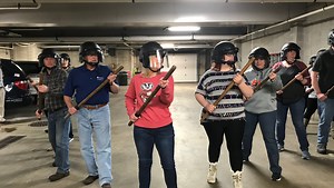 Manitowoc Citizens Academy Week 5: Students learn intimidating crowd control tactics