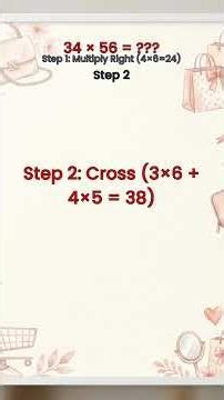 ✅ Stop doing long multiplication! Try this genius crosswise shortcut! 🤫