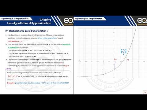 07_Les algorithmes d'approximation : Rechercher le zéro d’une fonction