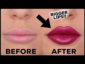 HOW TO MAKE YOUR LIPS LOOK BIGGER / FAKE BIG LIPS WITH MAKEUP!!!
