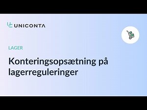 Konteringsopsætning på lagerreguleringer