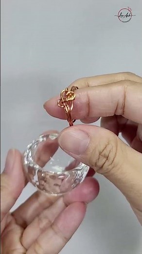 Heart ring - Free tutorial video here 👇 #shortsvideo #ring