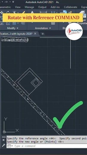 Use Rotate with Reference Like a Pro in AutoCAD!