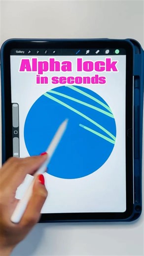 Master ALPHA LOCK in seconds⚡️| procreate tip 02 #shorts #viralshorts #procreate #procreatetips