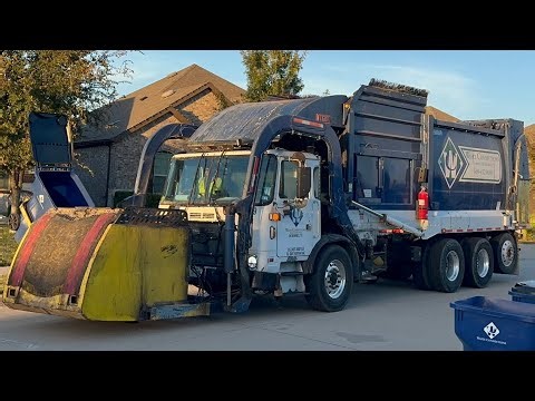 Waste Connections Final Days in Celina: Autocar ACX Heil Freedom Curotto Can Garbage Truck at Dusk