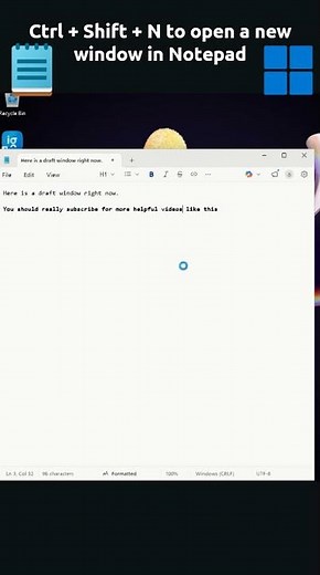 This Notepad Shortcut Opens a New Window!