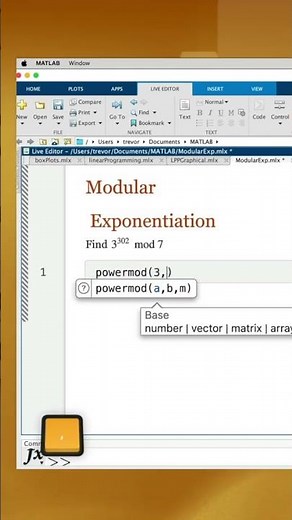 MATLAB | Modular Exponentiation