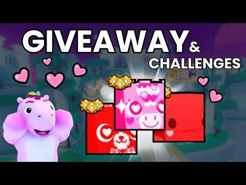 🔴Valentines Day GIVEAWAYS & Challenges in Pet Simulator 99!